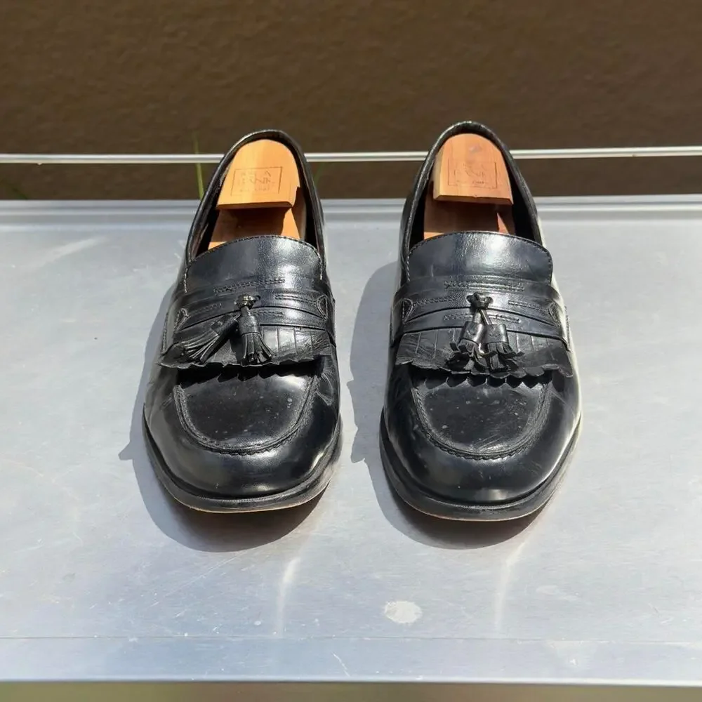 Nunn Bush Black Leather Loafers with Tassel - Size 10 1/2 M